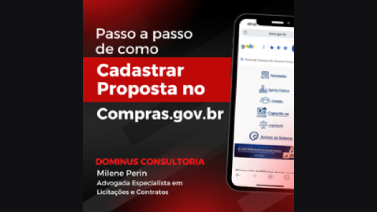 Passo a Passo para Cadastrar Proposta no Compras.gov.br